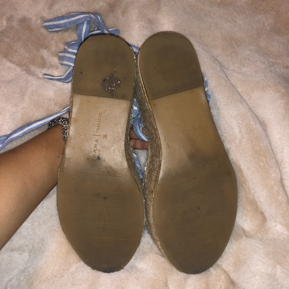 Zara Tie Up Jute Platform Espadrilles - Picture 7 of 7